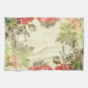Elegant Vintage Floral Kitchen Towel Theedoek