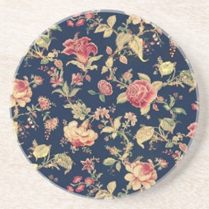 Elegant Vintage Floral Roos Onderzetter