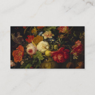 Elegant Vintage Floral Roos Pattern Sjabloon Visitekaartje