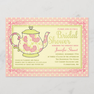 Elegant Vintage Floral Tea Vrijgezellenfeest Kaart