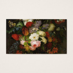 Elegant Vintage Floral Vase Pattern Sjabloon Visitekaartjes