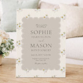 Elegant Vintage Floral Wedding Invitation