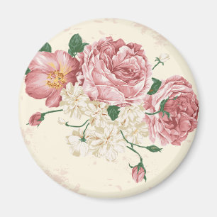 Elegant Vintage Flowers Magneet