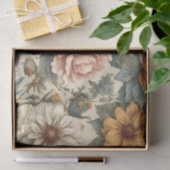 Elegant Vintage Flowers Tissuepapier (Geschenk)