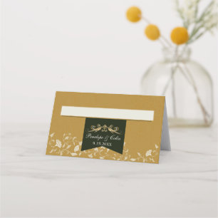 Elégant Vintage Gold Library Mariage Cartes de Pla