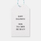 Elegant Vintage Halloween Cadeaulabel (Achterkant)