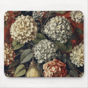 Elegant vintage Hortensia bloempatroon Muismat