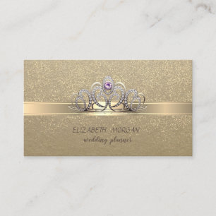 Elegant Vintage, Kraft, Gold Confetti Visitekaartje