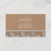 Elegant Vintage Lace Visitekaartje (Achterkant)