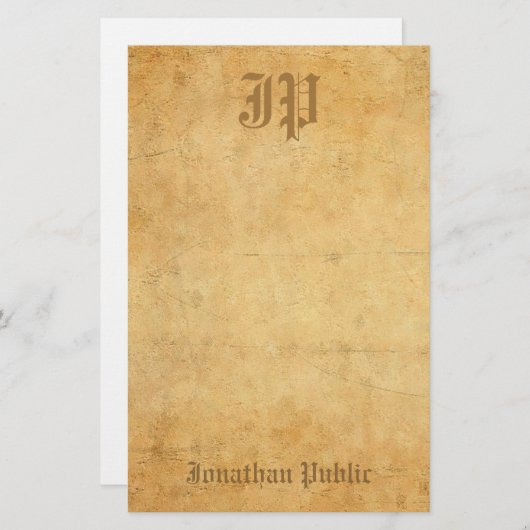 Élégant Vintage manuscrit Monogramme Cool Modèle (Devant / Derrière)