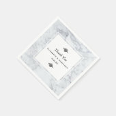 Elegant Vintage Marble Wedding Servetten (Hoek)