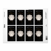 Élégant Vintage Miel Reine Bee Miel Jar Étiquette (Feuille entière)