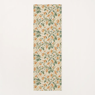Elegant Vintage Orange Lily Floral Pattern  Yogamat