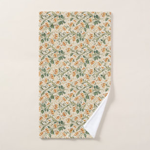 Elegant Vintage Oranje Lelie Bloempatroon Handdoek