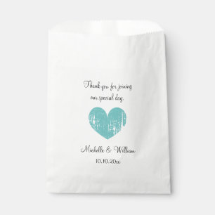 Elégant vintage papier de coeur sacs de faveur de