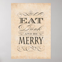 Elegant Vintage Poster: keuken, bast of restaurant