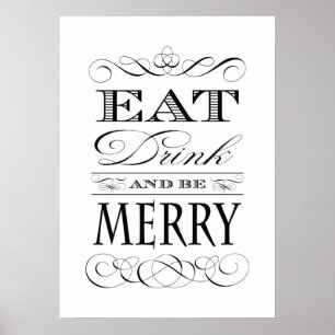 Elegant Vintage Poster: keuken, bast of restaurant Poster