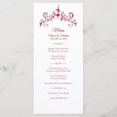 Elégant Vintage Romance Burgundy Restauration Menu (Devant)