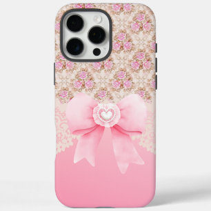 Élégant Vintage rose floral iPhone 16 Coque