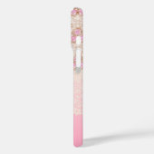 Élégant Vintage rose floral iPhone 16 Coque (Verso / Gauche)