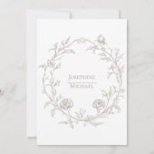 Elegant Vintage Sepia Engagement Party Invitation (Dos)