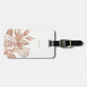 Elegant Vintage Tea Rozen Bagagelabel (Voorkant horizontaal)
