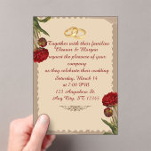 Elegant Vintage Wedding Invitation (In situ (ordinateur de poche))