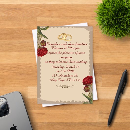 Elegant Vintage Wedding Invitation (Insitu (Carte d'invitation))