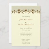 Elegant Vintage Wedding Kaart (Voorkant / Achterkant)