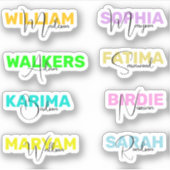 Élégant Vinyl Full Names, meilleurs Stickers imper (Devant)