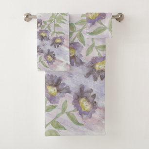 Élégant violet à fleurs