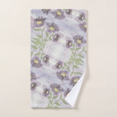 Élégant violet à fleurs (Serviette à main)