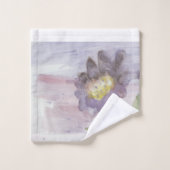 Élégant violet à fleurs (Gant de toilette)