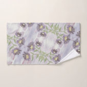 Élégant violet à fleurs (Serviette à main)