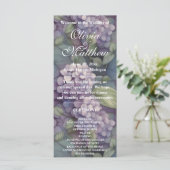 Élégant violet aquarelle fleurie Programme de mari (Debout devant)