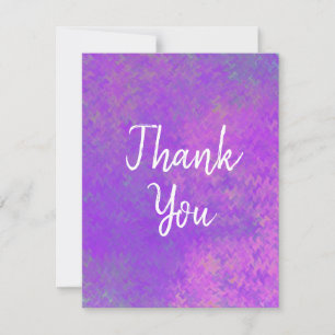 Elegant Violet Artsy Marbling Bedankkaart
