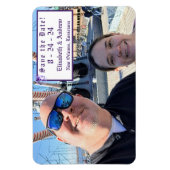 Elegant Violet Bewaar de datum Flexibele Fotomagne Magneet (Verticaal)