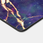 Élégant violet bleu or marbre Ajouter le nom Monog (Coin)