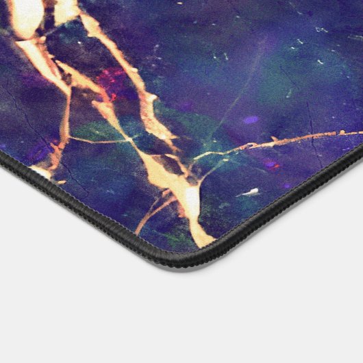 Élégant violet bleu or marbre Ajouter le nom Monog (Coin)