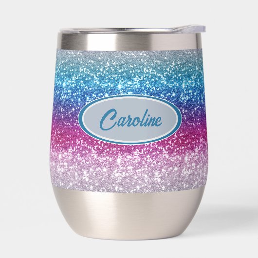 Élégant violet bleu rose argent Parties scintillan (Gauche)