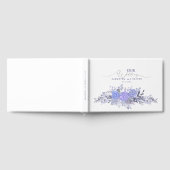 Élégant violet Botanique Mariage Livre d'invité (Complet)