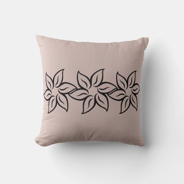 Élégant violet brillant Coussin de fleurs moderne (Recto)
