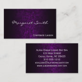 Élégant violet Cartes de visite professionnels (Devant / Derrière)
