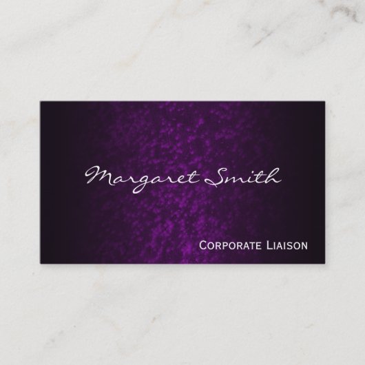 Élégant violet Cartes de visite professionnels (Devant)