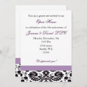 Elégant violet Corporate Party Invitation (Devant / Derrière)