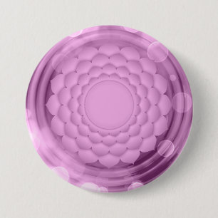 Elegant Violet Crown Chakra Zen Yoga Spiritueel Ronde Button 7,6 Cm