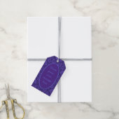 Elegant Violet  Damask - aangepaste tekst Cadeaulabel (Met Touw)