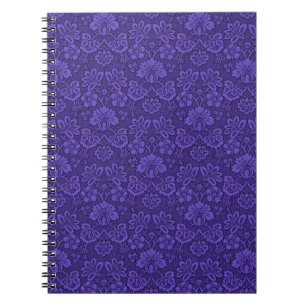 Elegant Violet  Damask Patroon Notitieboek
