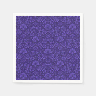 Elegant Violet Damask Patroon Servet
