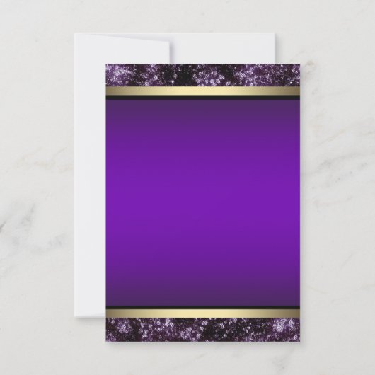 Élégant violet et or RSVP (Dos)